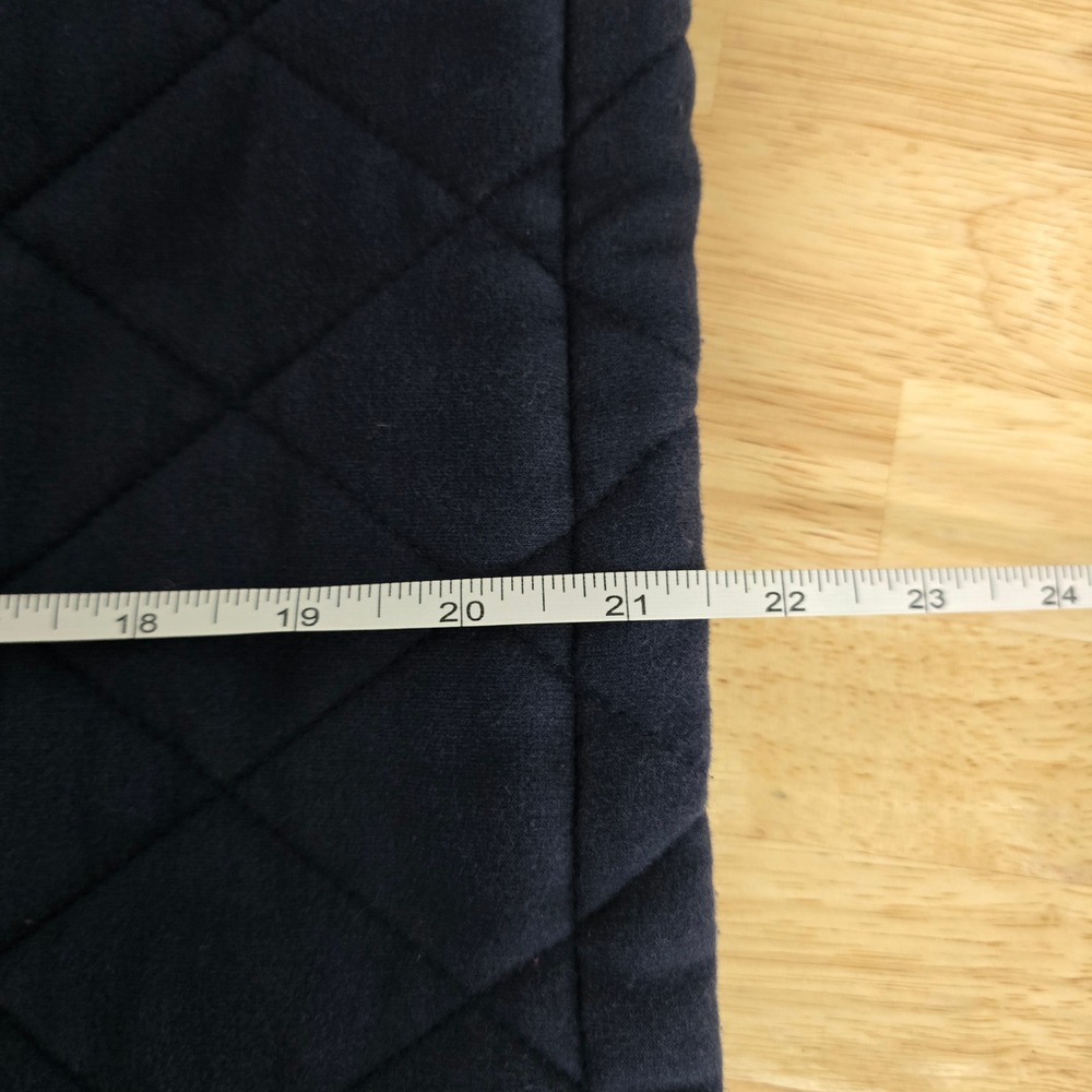 Athleta Quilted Crewneck Sweatshirt Navy Blue XS Long Sleeve Casual Athleisure - Picture 6 of 9